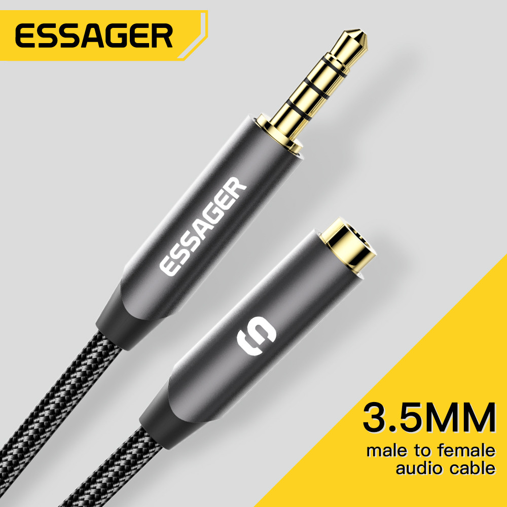 Cable Extension 3.5 - ESSAGER 헤드폰 익스텐션 케이블 잭, 3.5mm