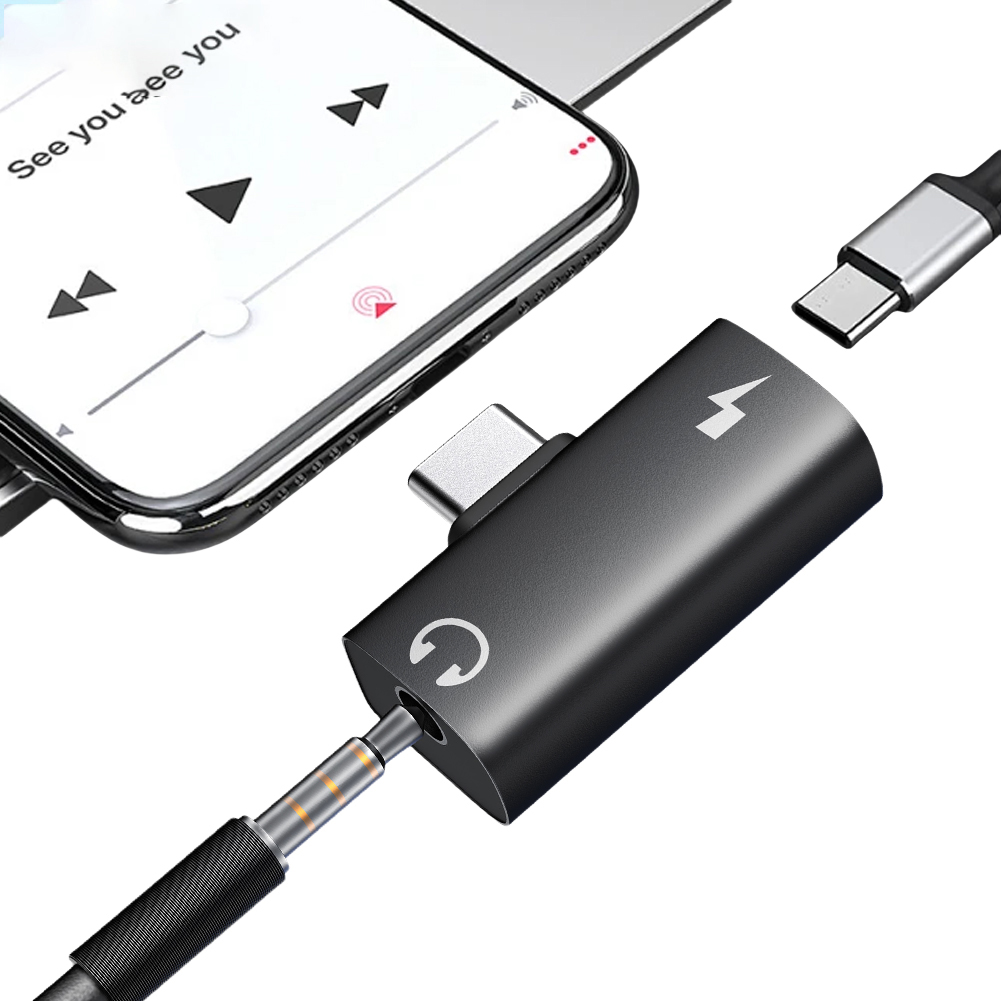 Earphone Splitter Jack - 2-in-1 USB-C to AUX 오디오 잭