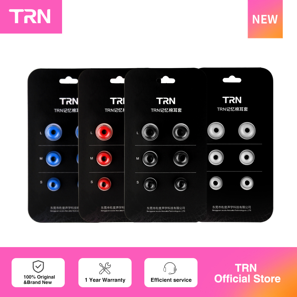 Earphone Foam Tip - TRN 3Pairs (6pcs) 이어폰 메모리 면