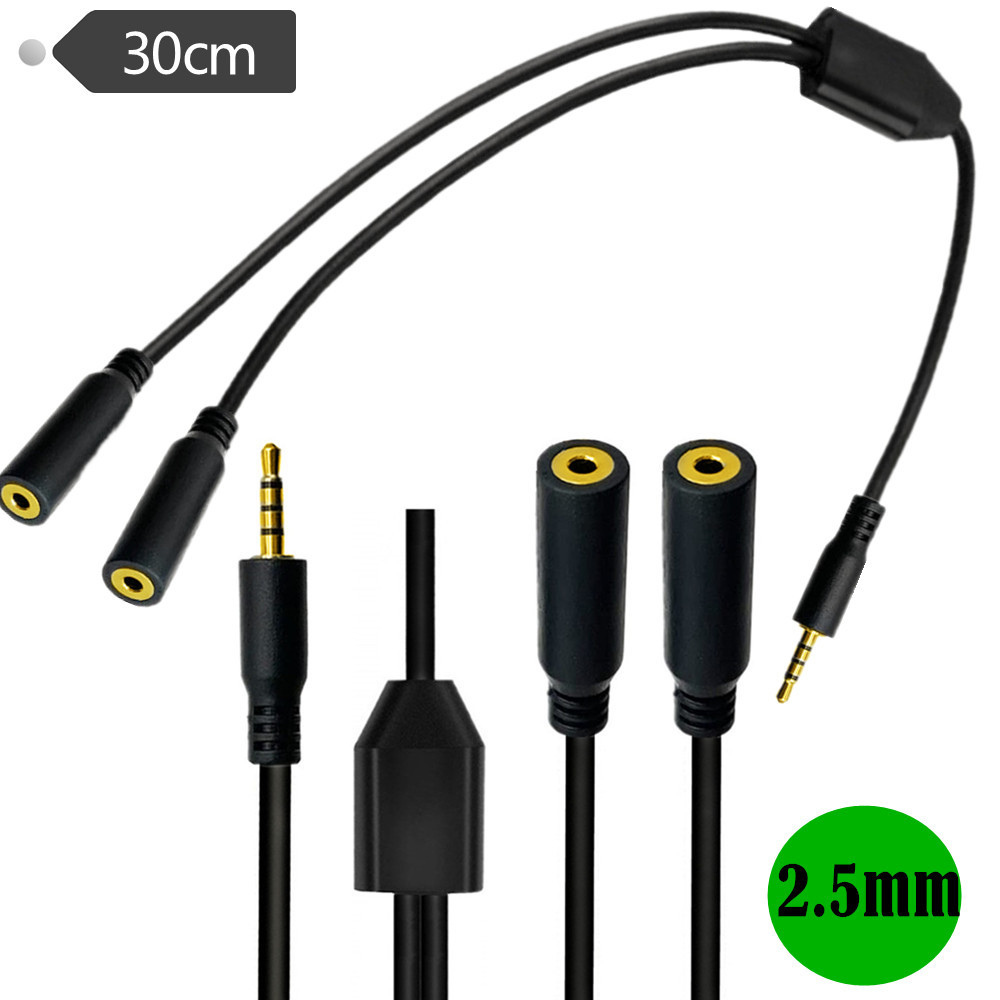 금도금 4극 2.5mm 남성-듀얼 2.5mm 여성 Y  - Audio Splitter Y 리뷰 및 가격