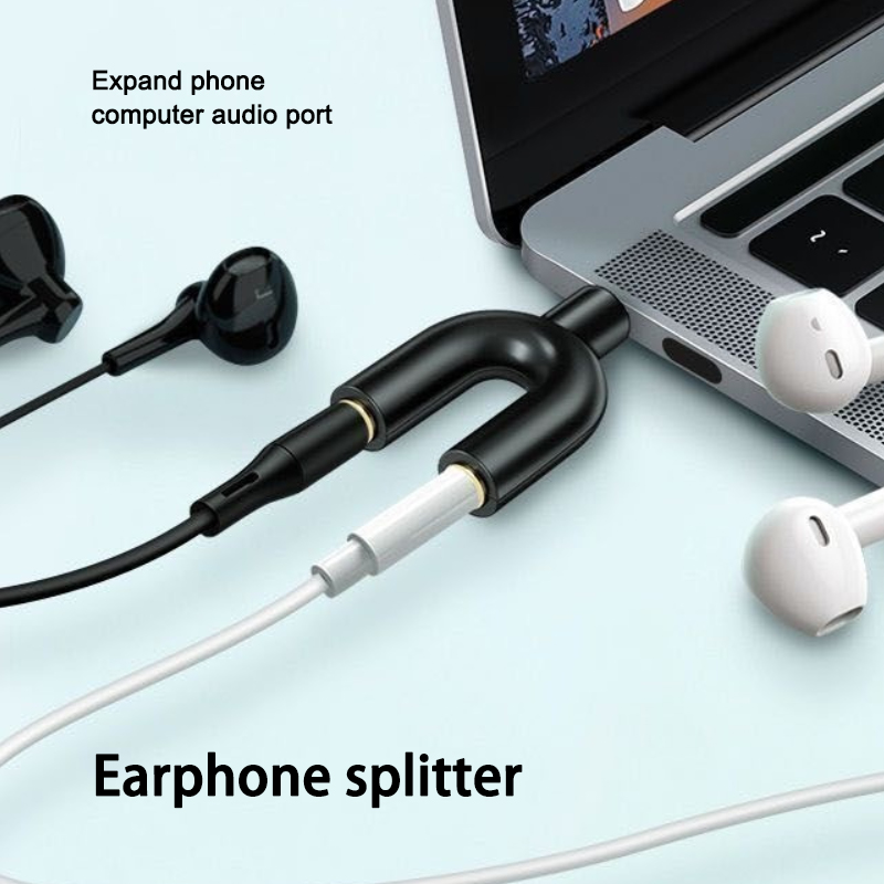 3.5mm 헤드폰 분배기 마이크 어댑터 U 자형 스테레 - Earphone Splitter Jack 리뷰 및 가격